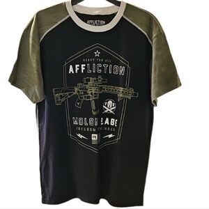 Affliction Molon Labe Freedom Defender Shortsleeve Graphic Tee. Mens Size: 3XL.